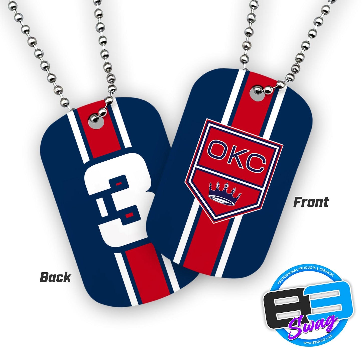 Double Sided Dog Tags - Includes Chain - Oklahoma City Oil Kings - 83Swag