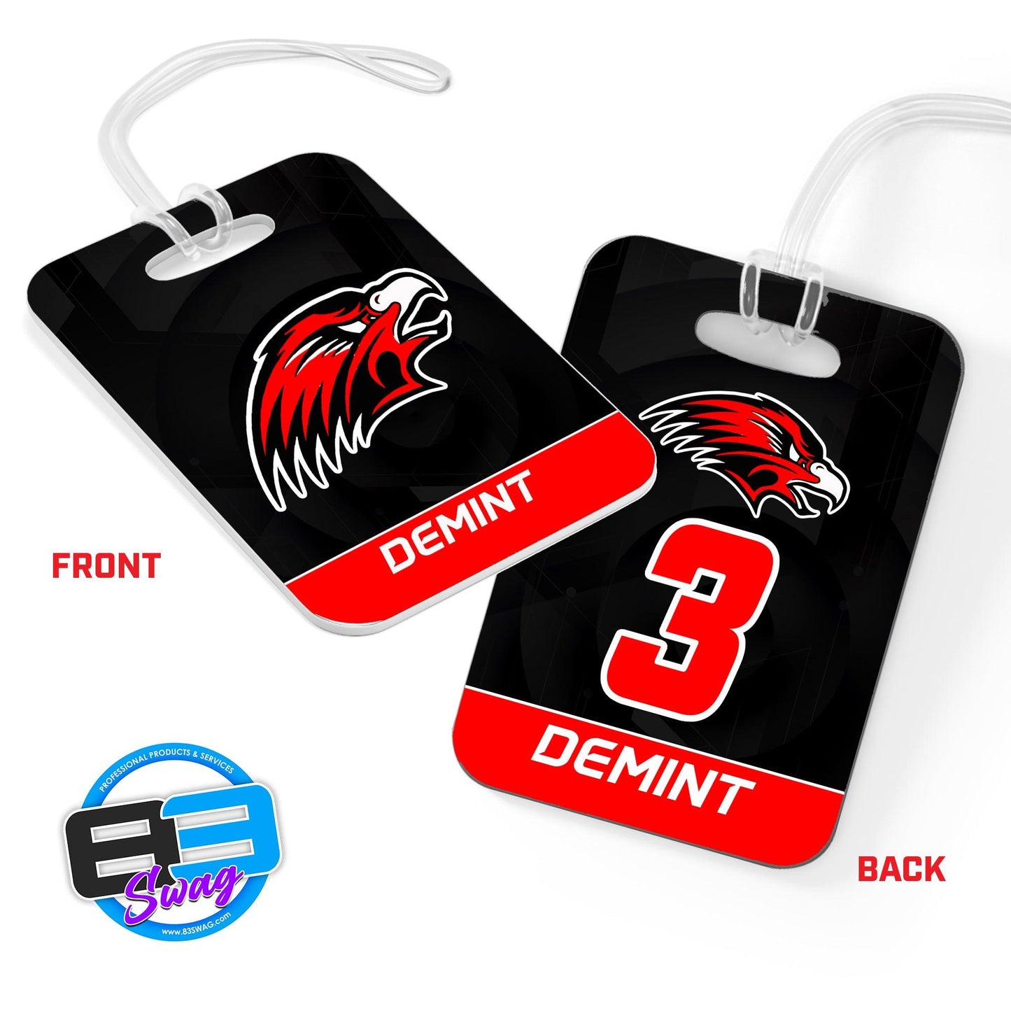 Hard Acrylic Bag Tag - Allendale Falcons - 83Swag