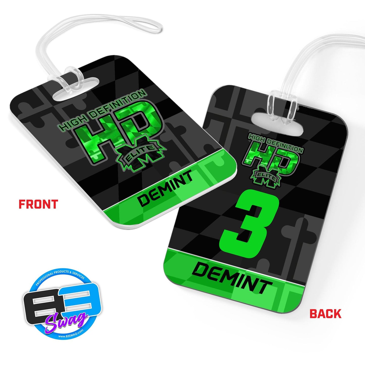 Hard Acrylic Bag Tag - High Definition Maryland Elite - 83Swag
