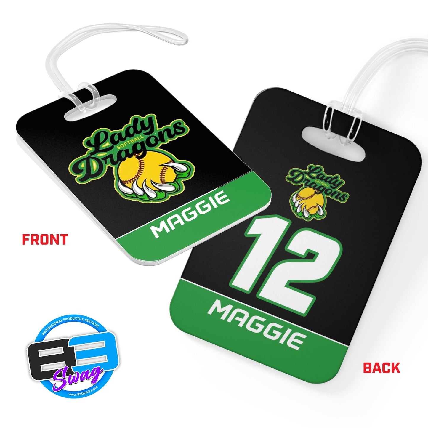 Hard Acrylic Bag Tag - Lady Dragons - 83Swag