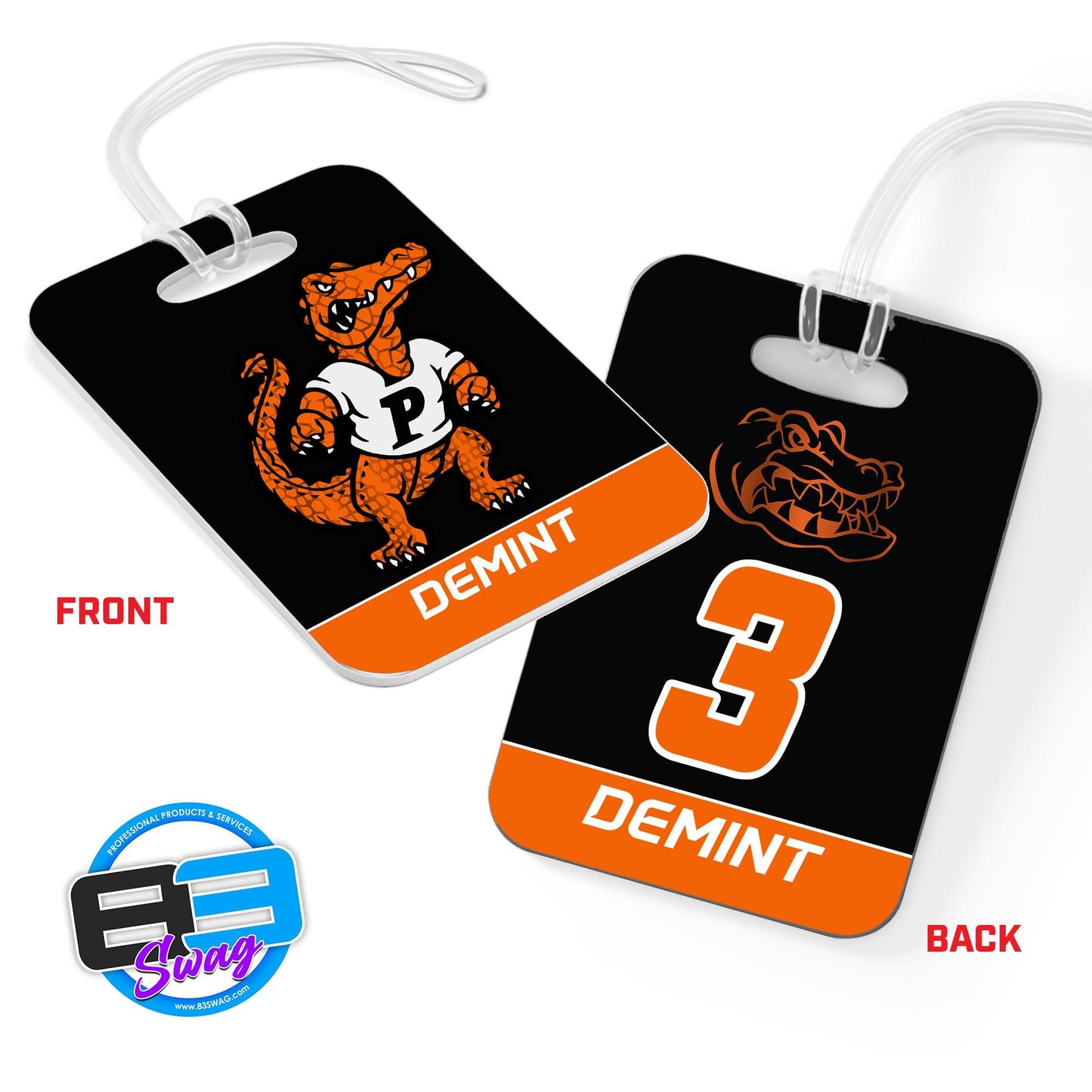 Hard Acrylic Bag Tag - Port Allegany Gators - 83Swag
