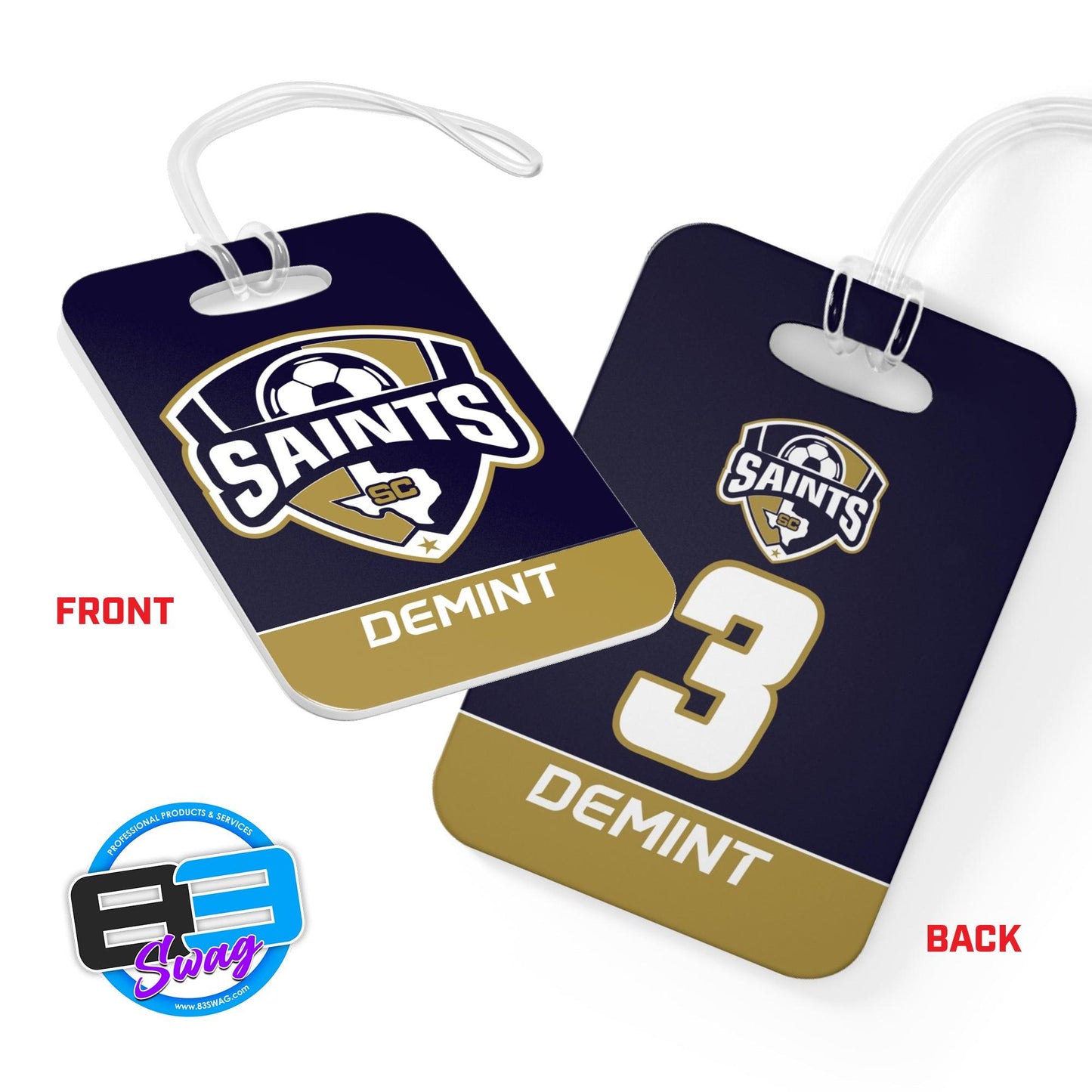 Hard Acrylic Bag Tag - SC Saints - 83Swag