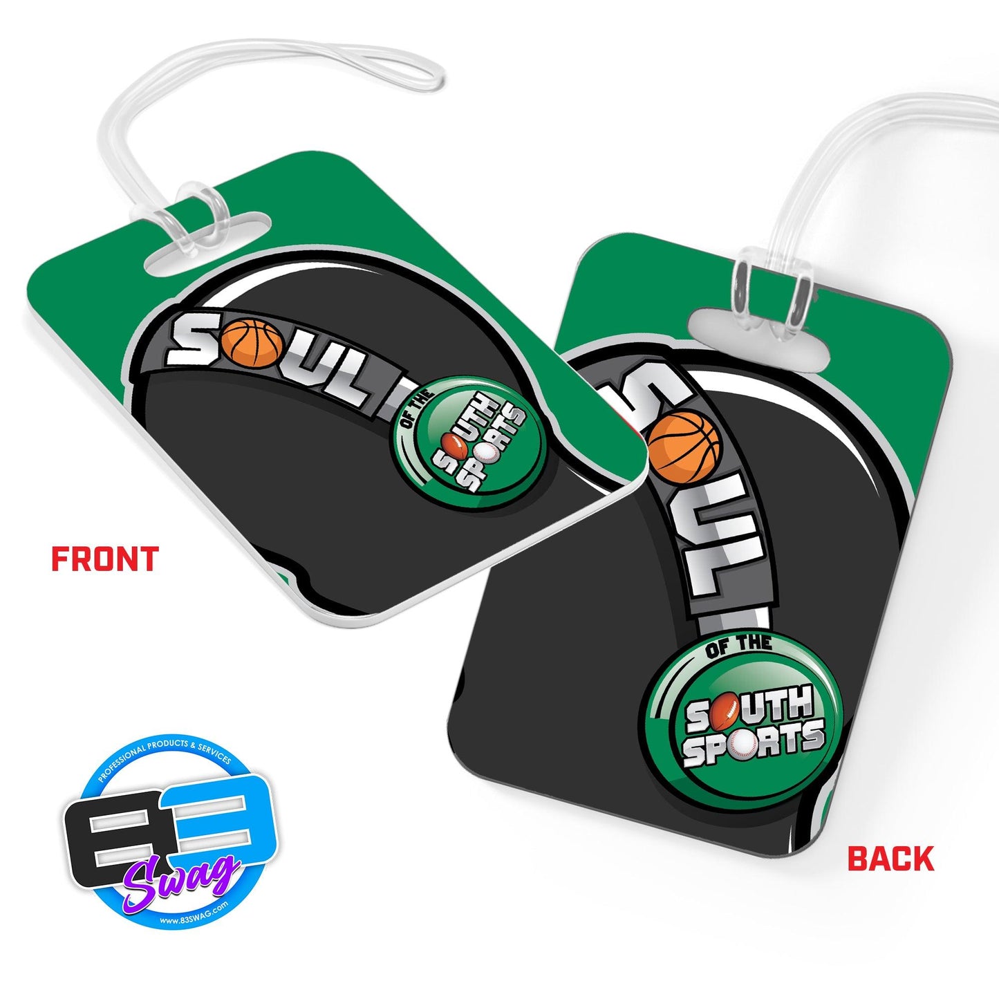 Hard Acrylic Bag Tag - Soul Of The South Sports - 83Swag