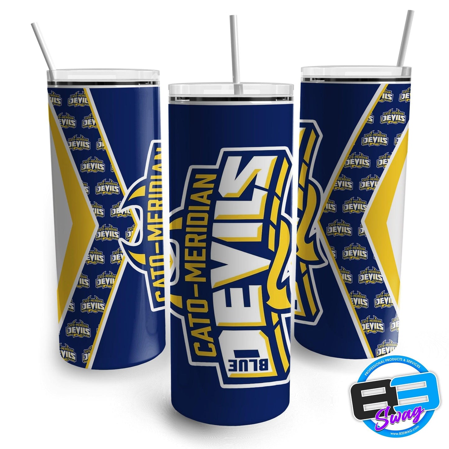 Skinny Tumbler - Cato-Meridian Blue Devils - Blue - 83Swag
