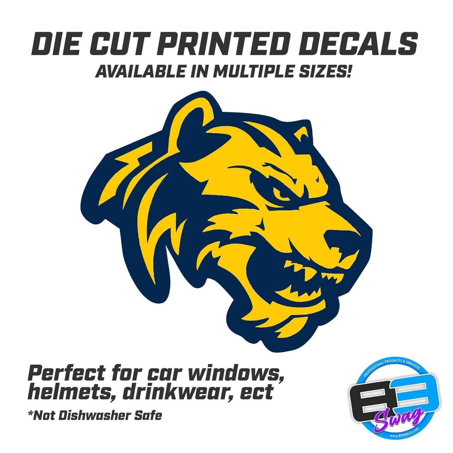 West Pasco Wolverines Logo Vinyl Decal (Multiple Sizes) - 83Swag