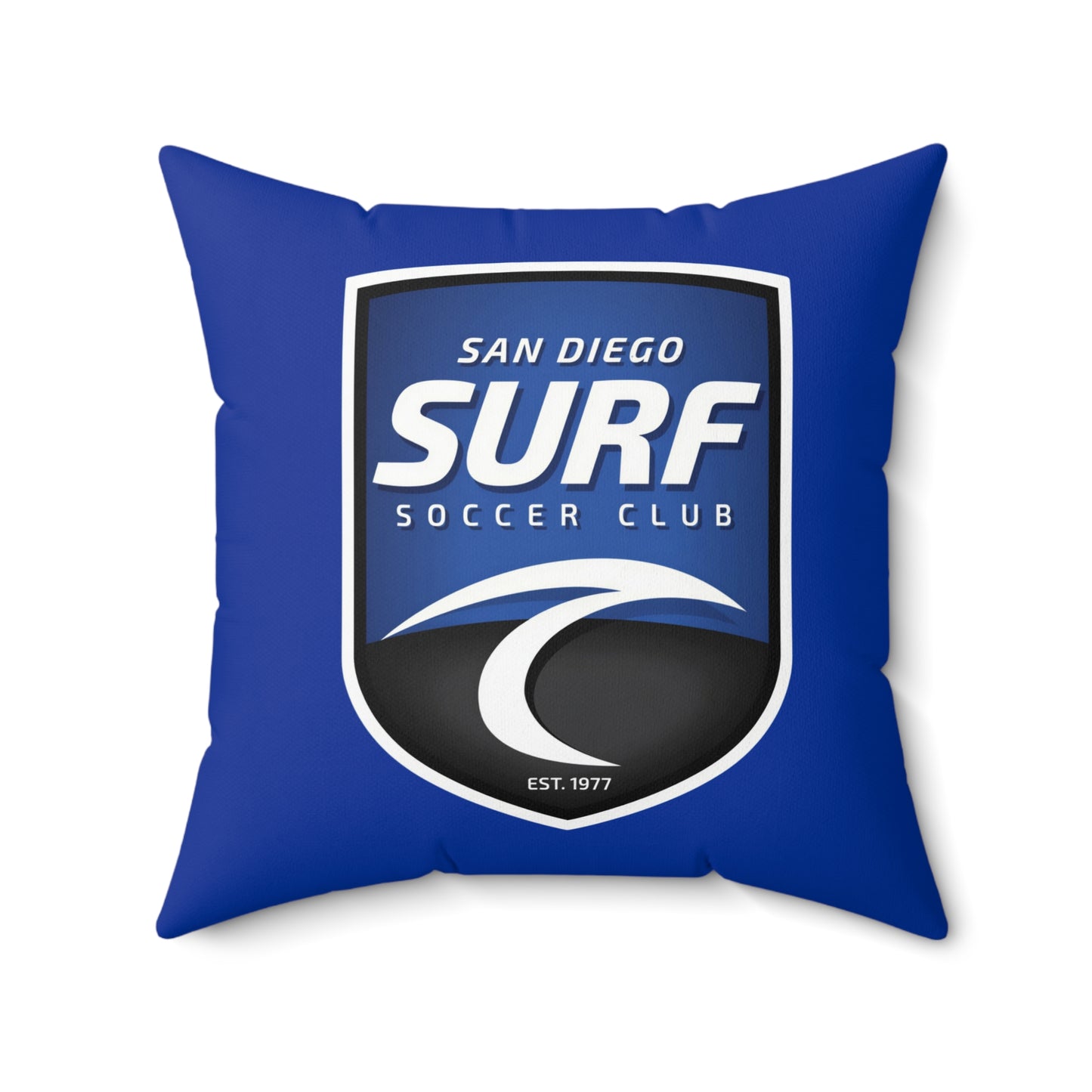 Spun Polyester Square Pillow San Diego Surf Soccer