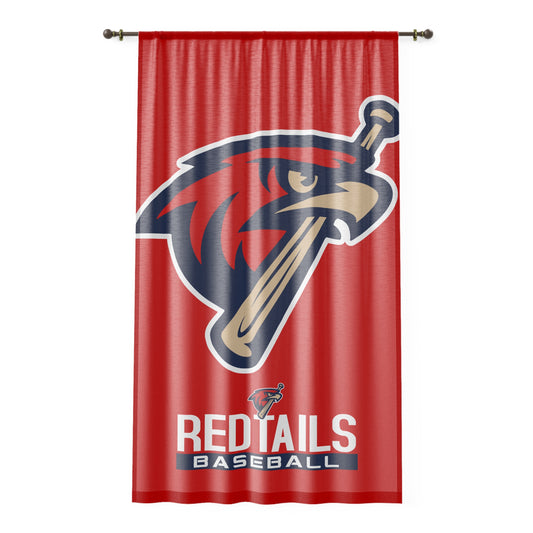Window Curtain MSA Redtails Baseball