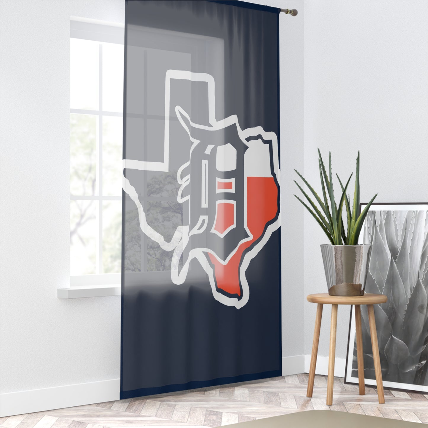 Window Curtain Dallas Tigers Baseball