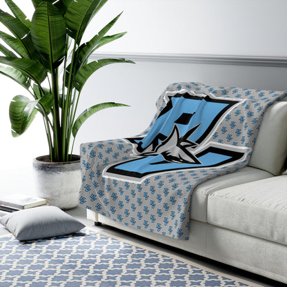 PVAA Sharks Sherpa Fleece Blanket