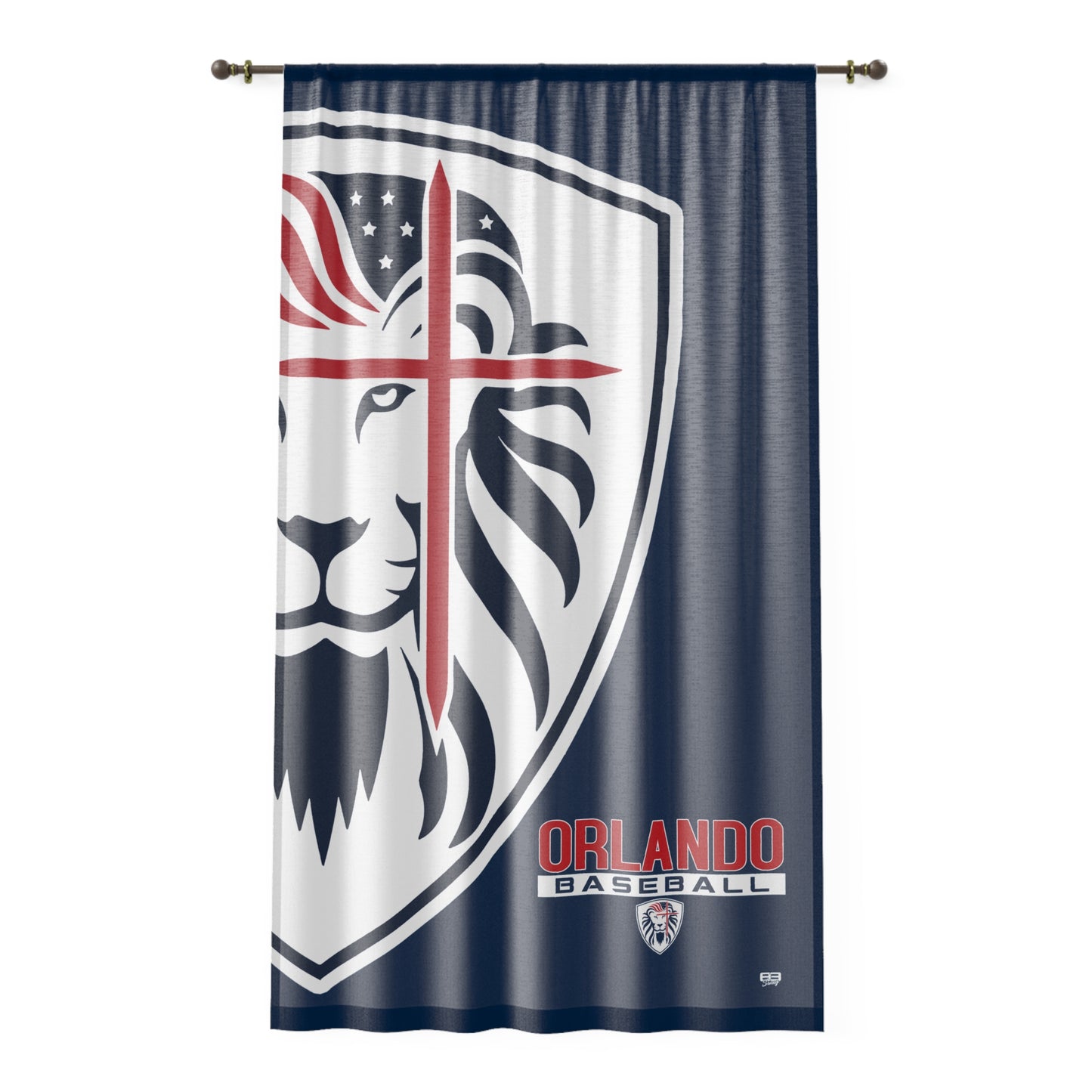 Window Curtain Orlando Lions Baseball