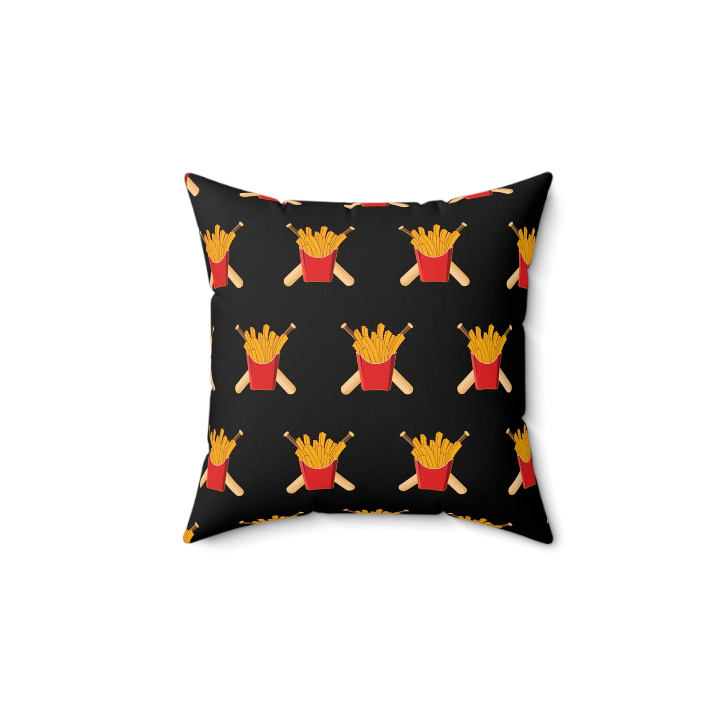 Spun Polyester Square Pillow Team Rally Fries