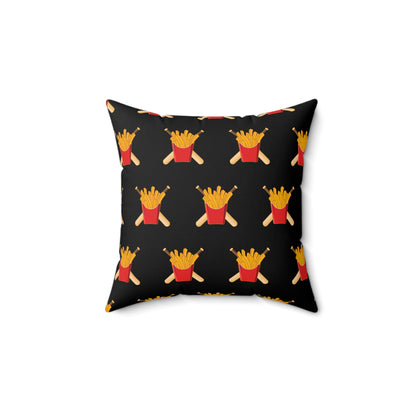 Spun Polyester Square Pillow Team Rally Fries