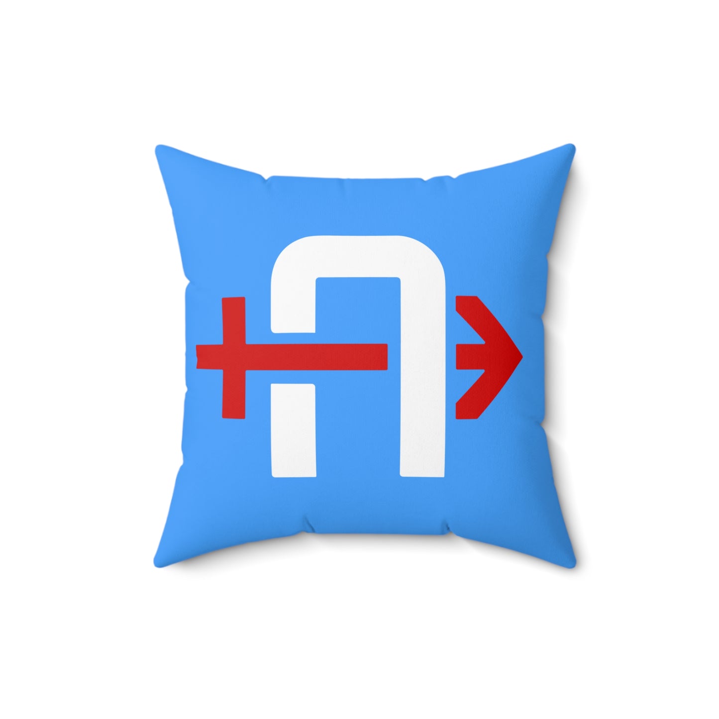 Spun Polyester Square Pillow Arrows Baseball