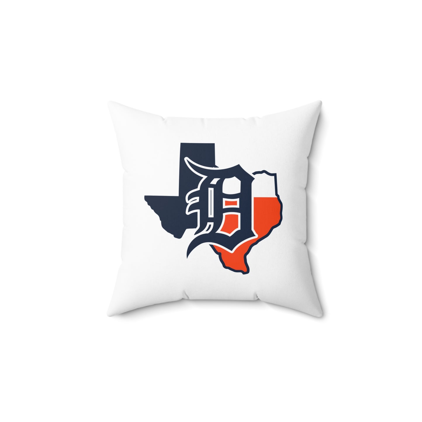 Spun Polyester Square Pillow Dallas Tigers Baseball