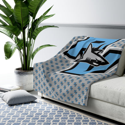 PVAA Sharks Sherpa Fleece Blanket