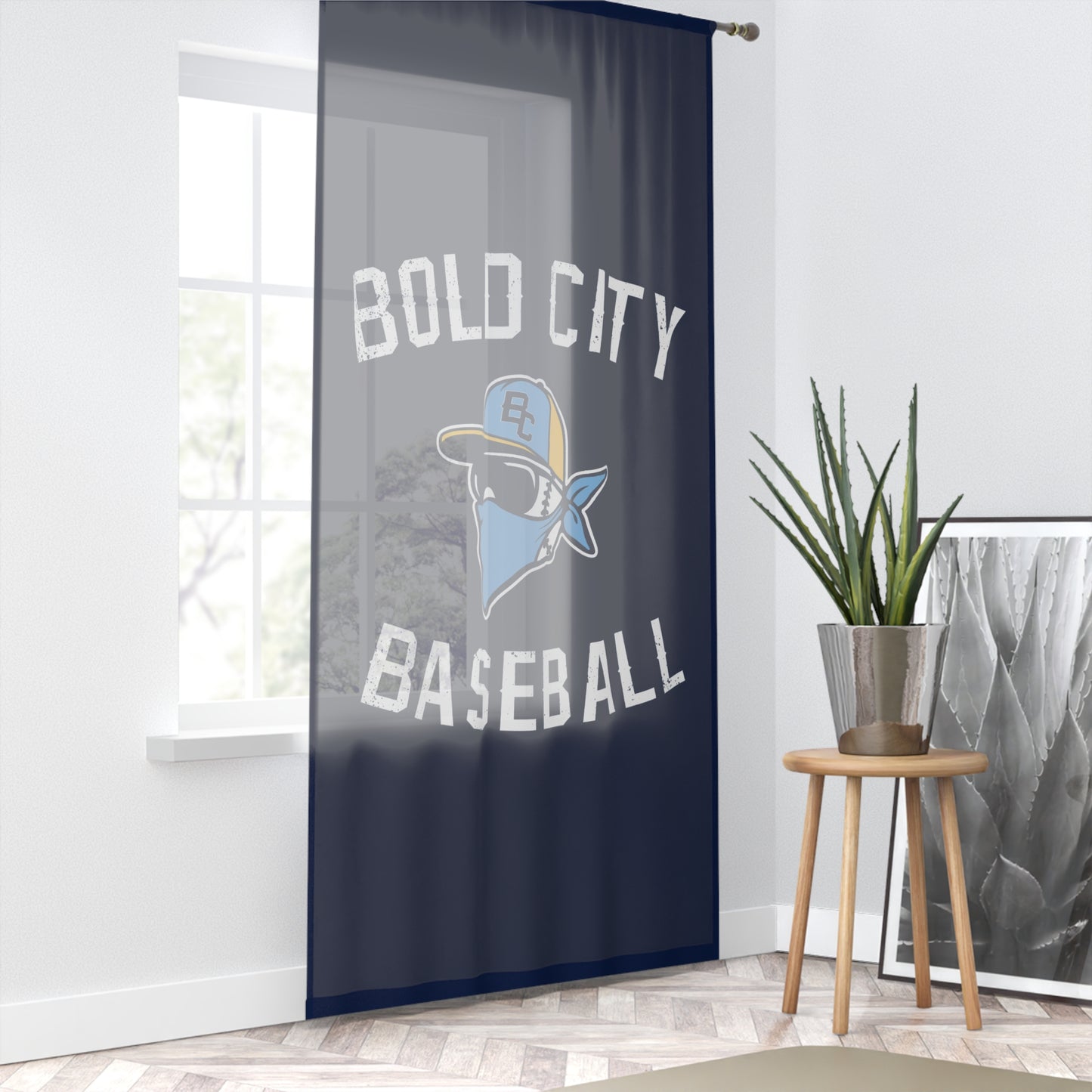 Window Curtain Bold City Bandits Baseball