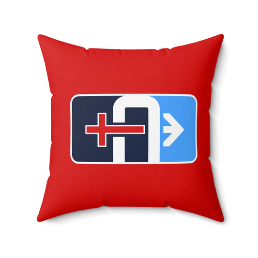 Spun Polyester Square Pillow Arrows Baseball