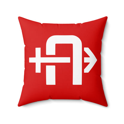 Spun Polyester Square Pillow Arrows Baseball