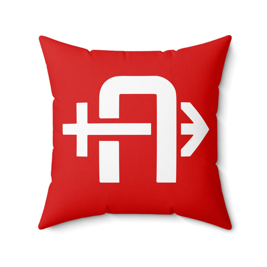 Spun Polyester Square Pillow Arrows Baseball