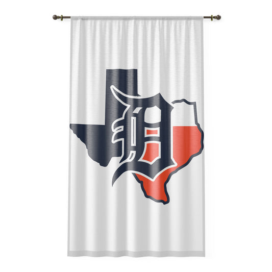 Window Curtain Dallas Tigers Baseball