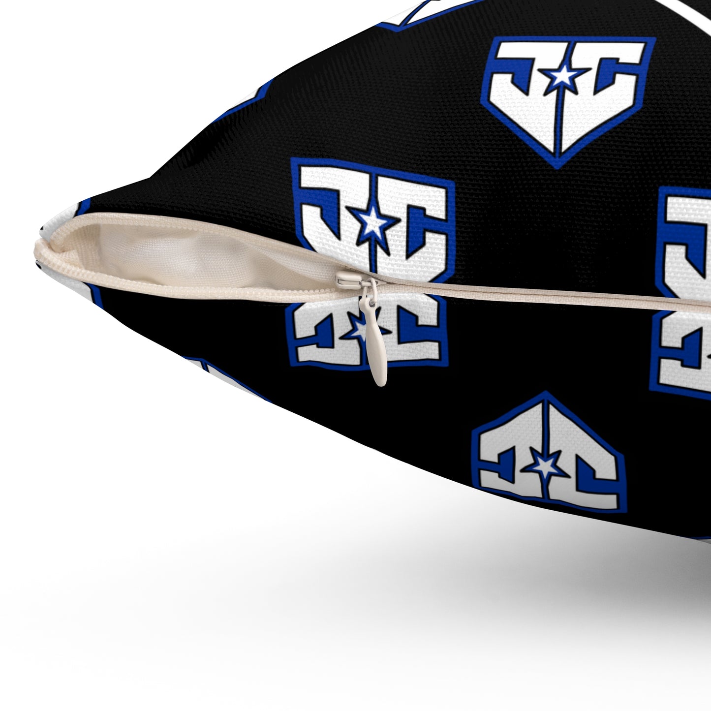 Spun Polyester Square Pillow JCB