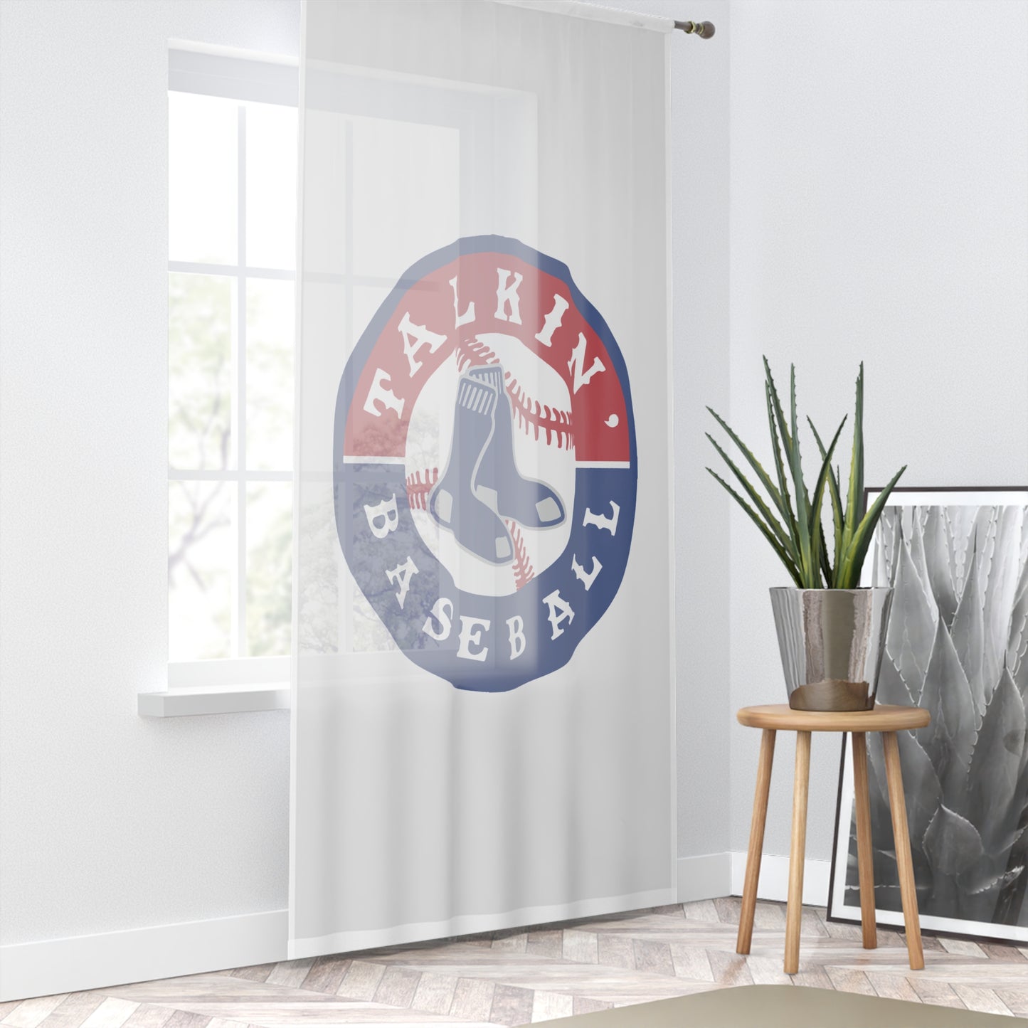 Window Curtain Talkin' Baseball