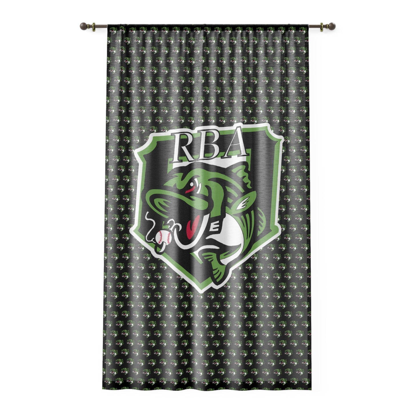 Window Curtain RBA Stripers Baseball