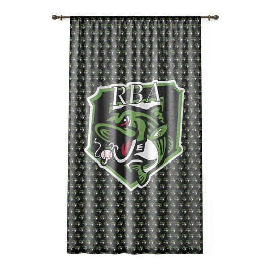 Window Curtain RBA Stripers Baseball