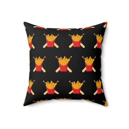Spun Polyester Square Pillow Team Rally Fries