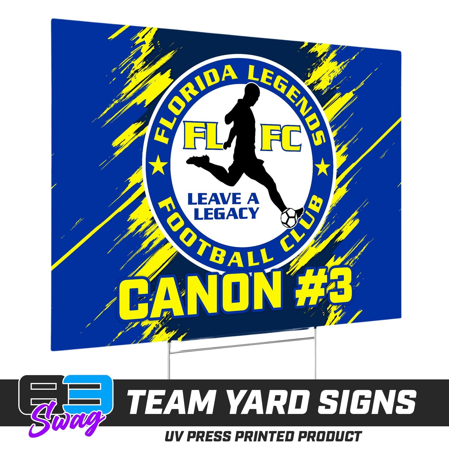 (12 Pack) - 18"x24" Yard Signs w/Stakes - Florida Legends FC - 83Swag