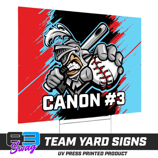 (12 Pack) - 18"x24" Yard Signs w/Stakes - Knights Baseball 2024 FALL EDITION - 83Swag