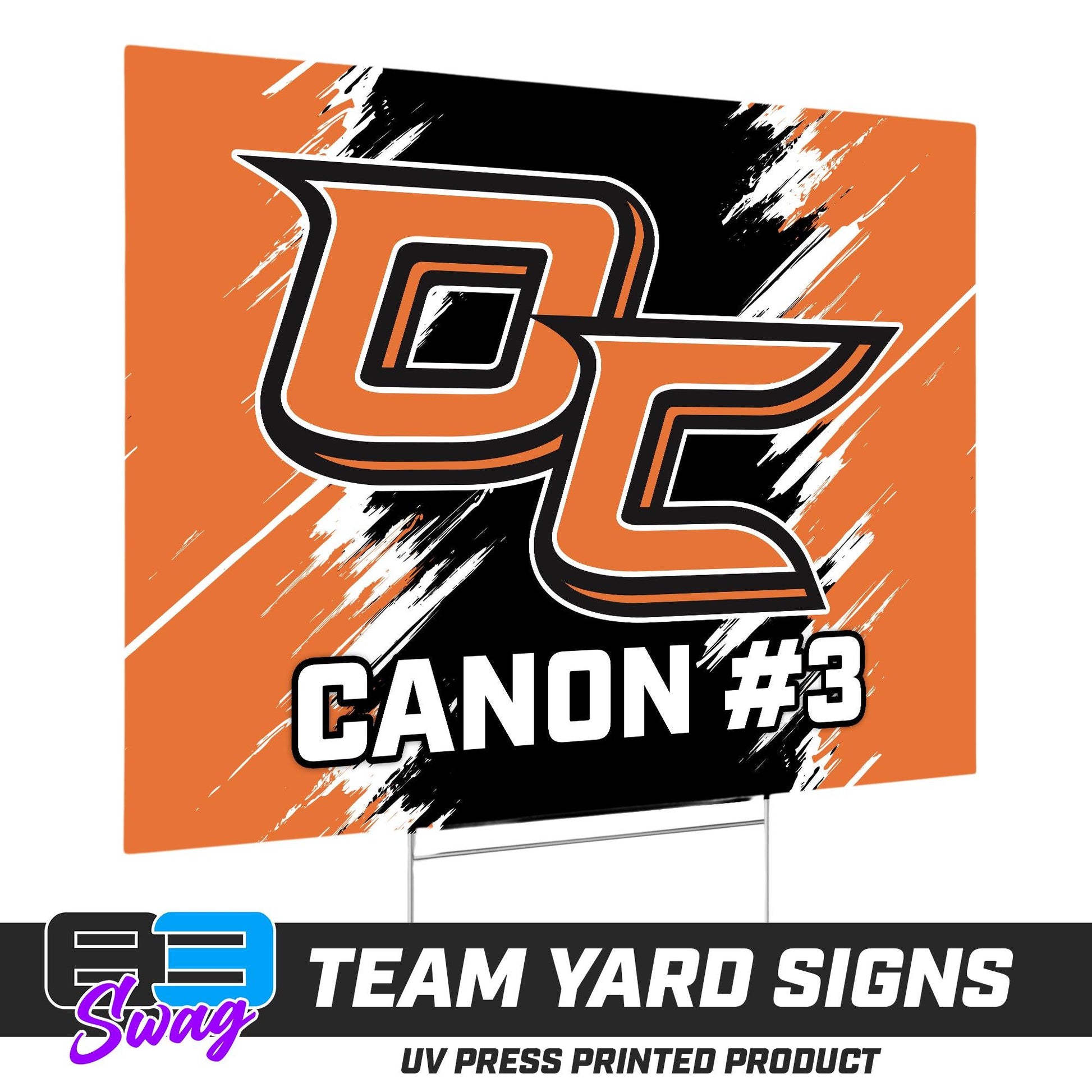 (12 Pack) - 18"x24" Yard Signs w/Stakes - Orange County Hockey Club - 83Swag