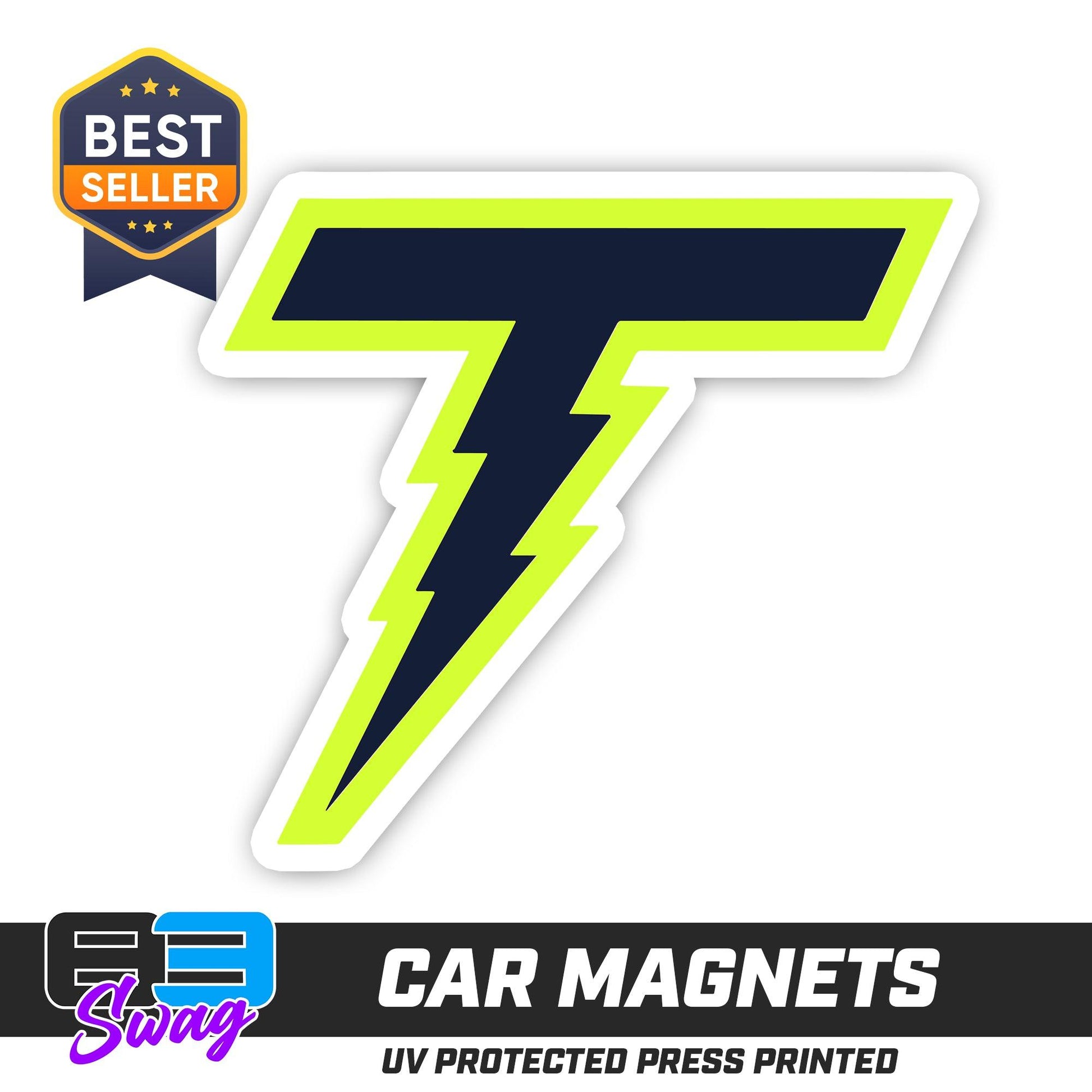 (12 Pack) Logo 4" Magnets (12 Pack) - Ponte Vedra Thunder Baseball v2 - 83Swag