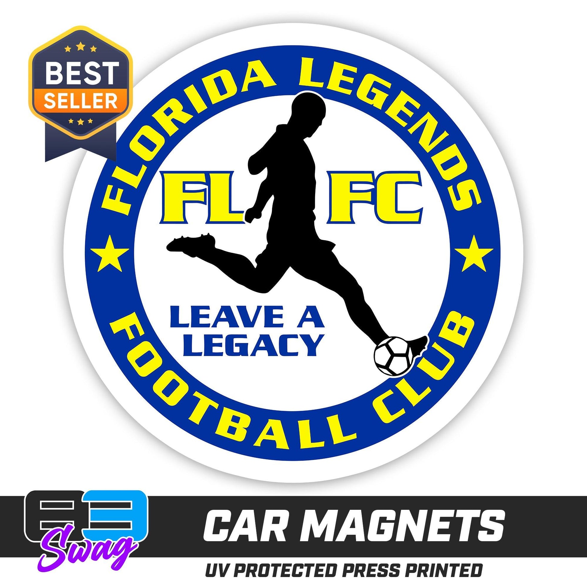 (12 Pack) Logo 4" Magnets - Florida Legends FC - 83Swag