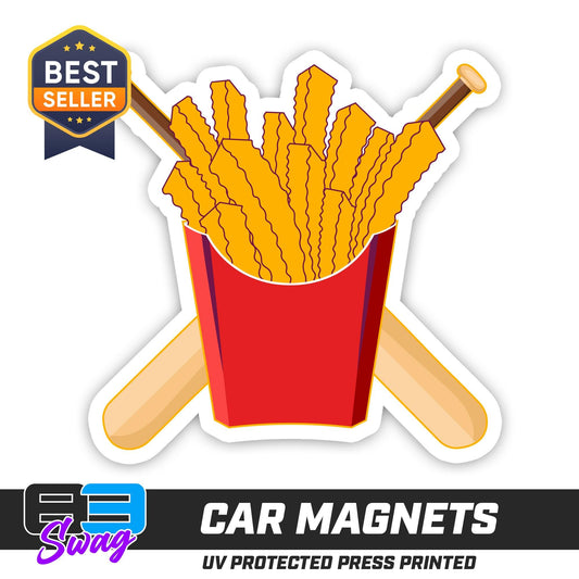 (12 Pack) Logo 4" Magnets - Team Rally Fries Baseball - 83Swag