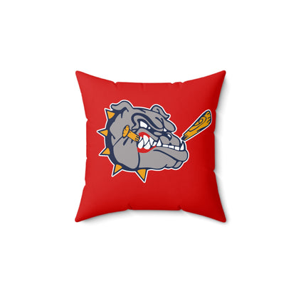 Spun Polyester Square Pillow Bloomingdale Bulldogs Baseball