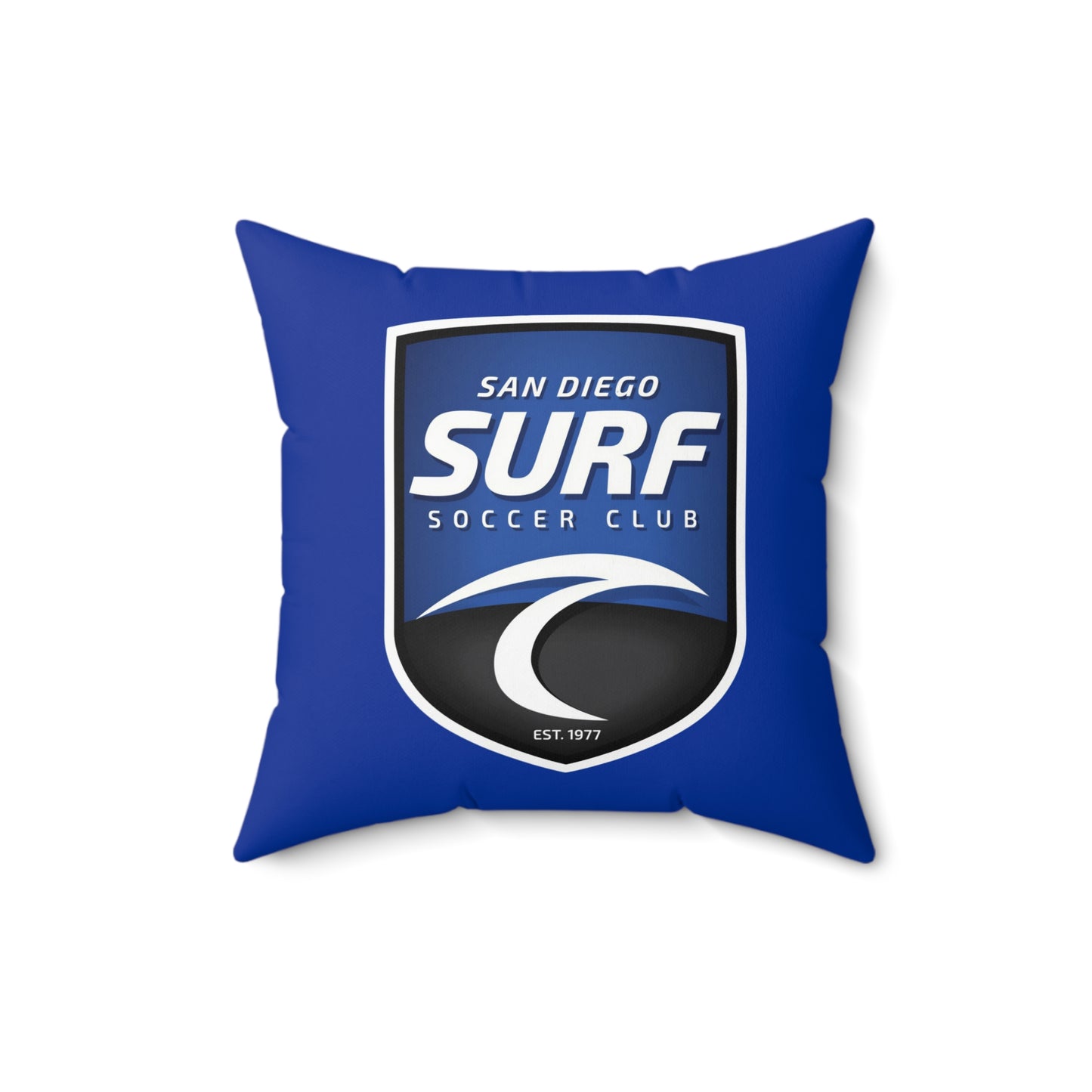 Spun Polyester Square Pillow San Diego Surf Soccer