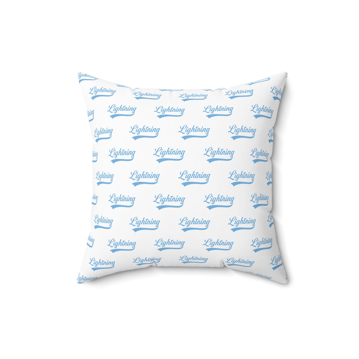 Spun Polyester Square Pillow Lightning Baseball