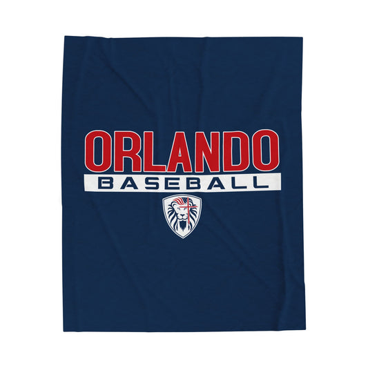 Velveteen Plush Blanket Orlando Lions Baseball