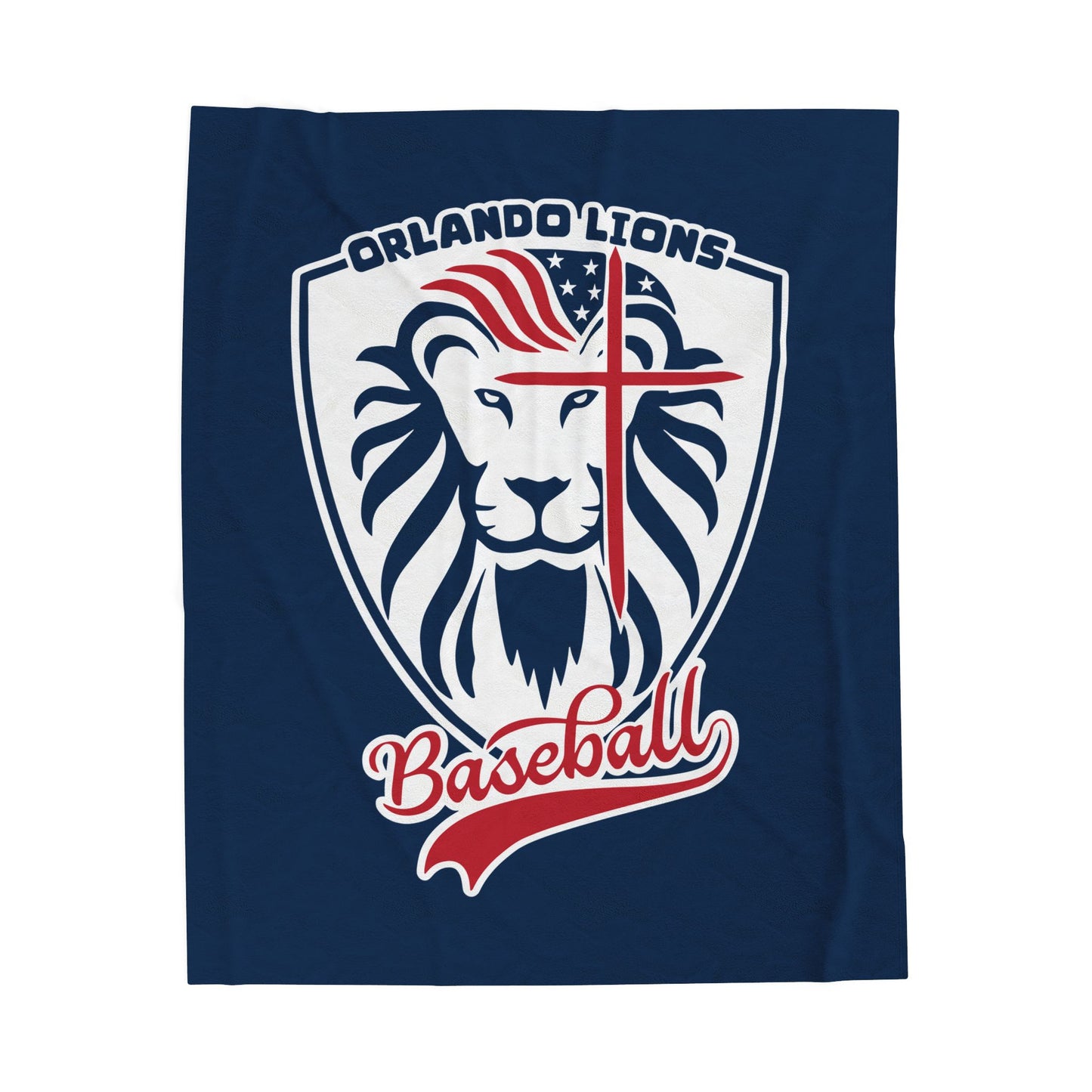 Velveteen Plush Blanket Orlando Lions Baseball