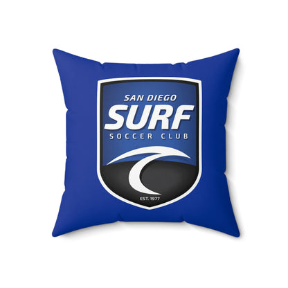 Spun Polyester Square Pillow San Diego Surf Soccer