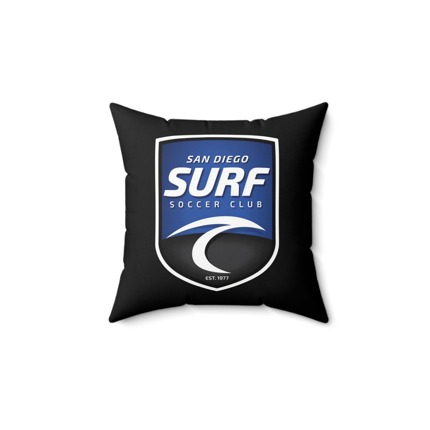 Spun Polyester Square Pillow San Diego Surf Soccer