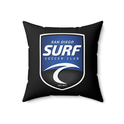 Spun Polyester Square Pillow San Diego Surf Soccer