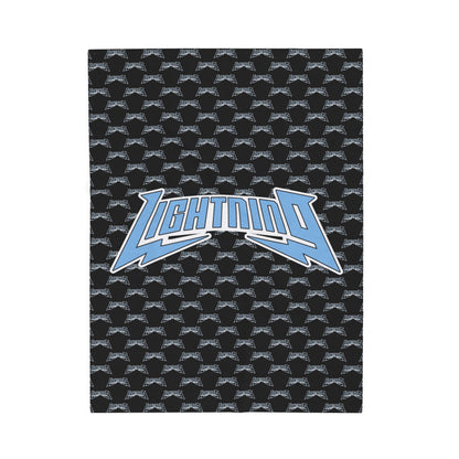 Velveteen Plush Blanket - Lightning Baseball