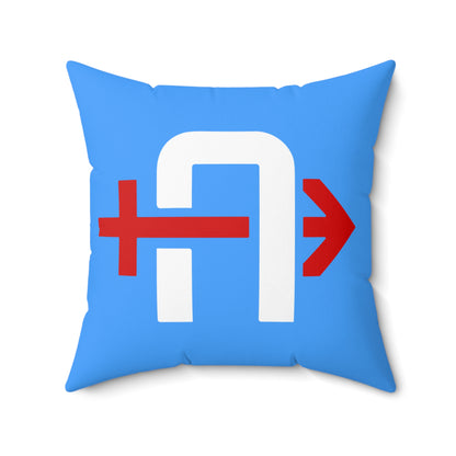 Spun Polyester Square Pillow Arrows Baseball