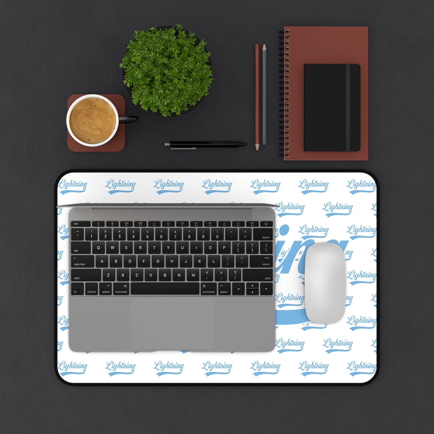 Desk Mat Lightning Baseball
