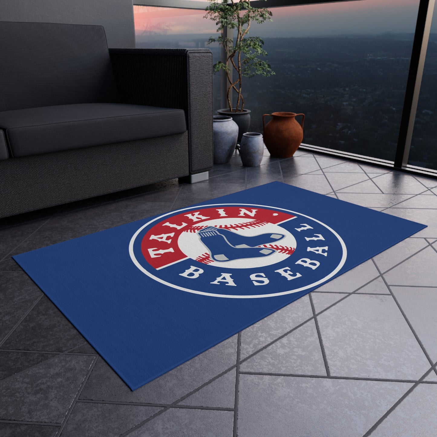 Outdoor Rug Talkin' Baseball