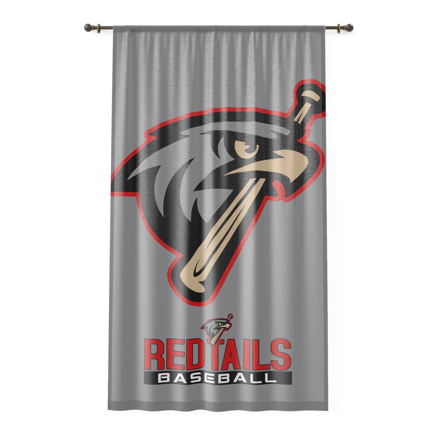 Window Curtain MSA Redtails Baseball