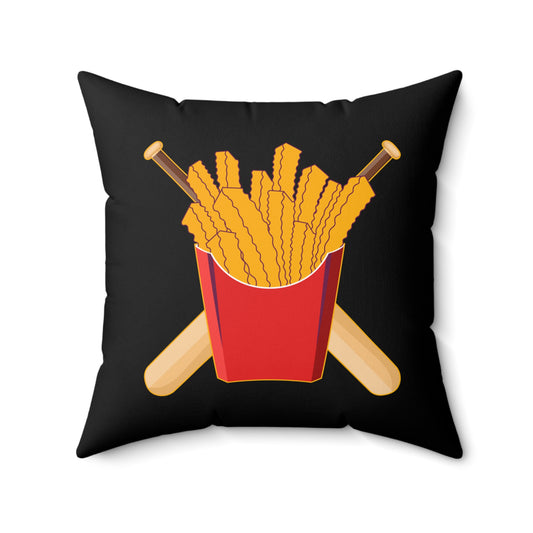 Spun Polyester Square Pillow Team Rally Fries