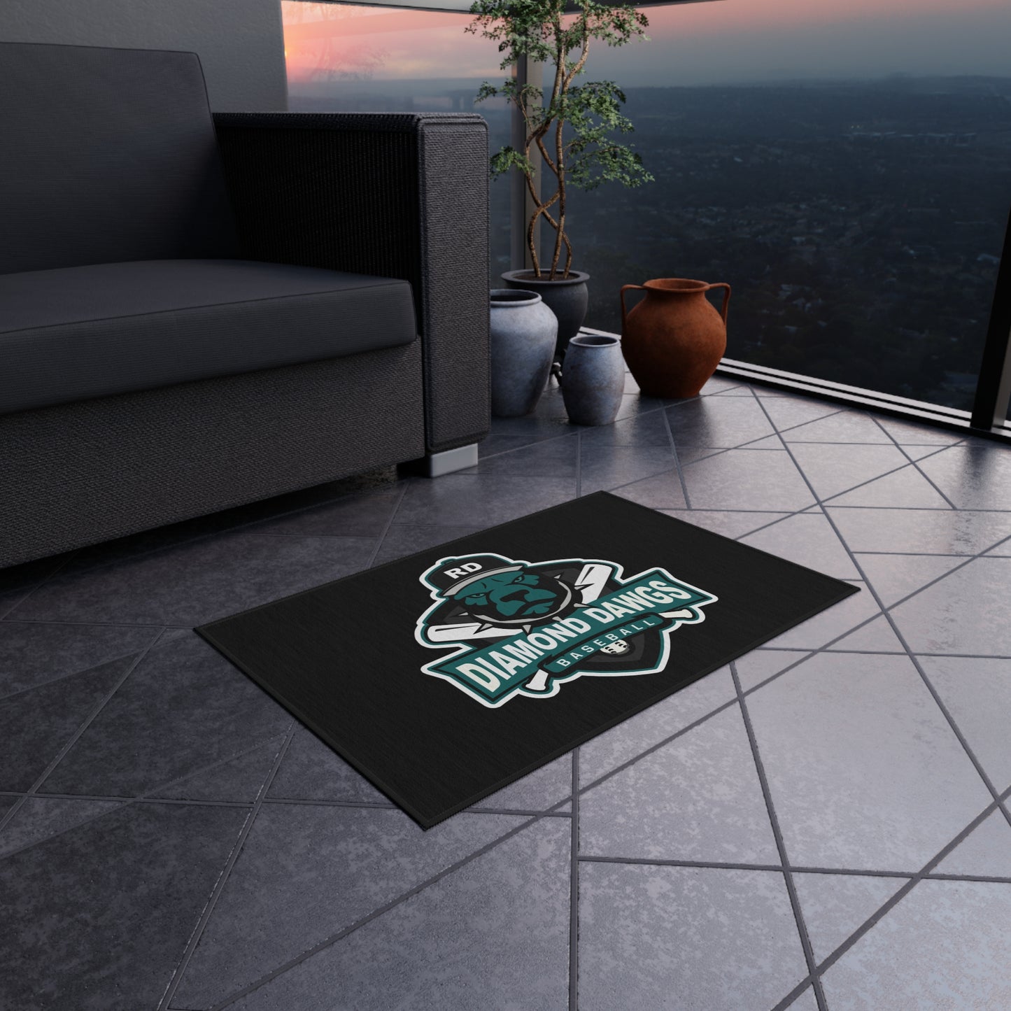 Outdoor Rug Diamond Dawgs Baseball